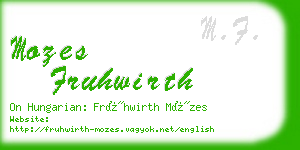 mozes fruhwirth business card